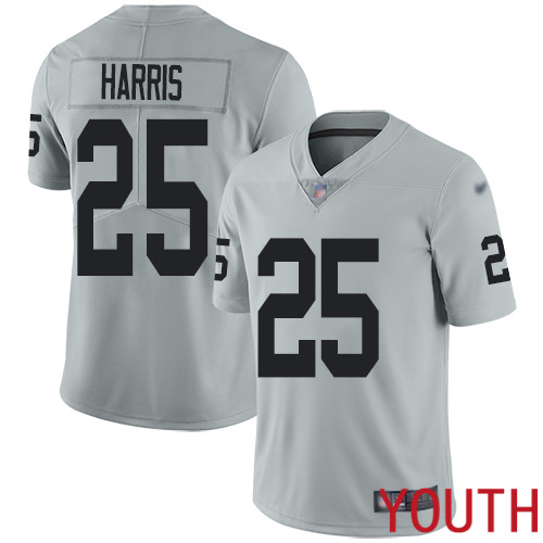Oakland Raiders Limited Silver Youth Erik Harris Jersey NFL Football #25 Inverted Legend Jersey